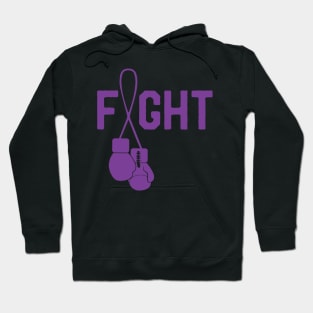 Cute Pancreatic Cancer Awareness Survivor Fighter Ribbon Hoodie